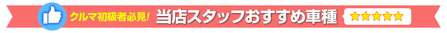 スタッフおすすめ車種